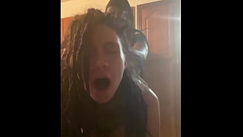 Jaw-dropping latina dreadhead gets leaned over kitchen counter and gets her brains porked out